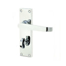 Frelan - Straight Door Handles On Backplate - Bathroom - Polished Chrome - JV30BPC - Choice Handles