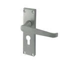 Frelan - Straight Door Handles On Backplate - Euro Profile  - Satin Chrome - JV30ESC - Choice Handles