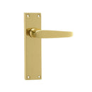 Frelan - Straight Door Handles On Backplate - Latch - Polished Brass - JV31LPB - Choice Handles