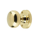 Frelan - Mushroom Mortice Door Knob  - Polished Brass - JV35PB - Choice Handles
