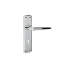 Frelan - Bray Suite Door Handles On Backplate - Lever Lock - Polished Chrome - JV390PC - Choice Handles