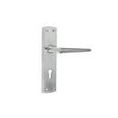 Frelan - Bray Suite Door Handles On Backplate - Lever Lock - Satin Chrome - JV390SC - Choice Handles