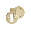 Frelan - Standard Profile Round Covered Keyhole Escutcheon - Polished Brass - JV42PB - Choice Handles