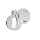 Frelan - Standard Profile Round Covered Keyhole Escutcheon - Polished Chrome - JV42PC - Choice Handles