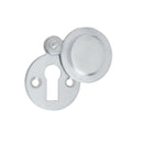 Frelan - Standard Profile Round Covered Keyhole Escutcheon - Satin Chrome - JV42SC - Choice Handles