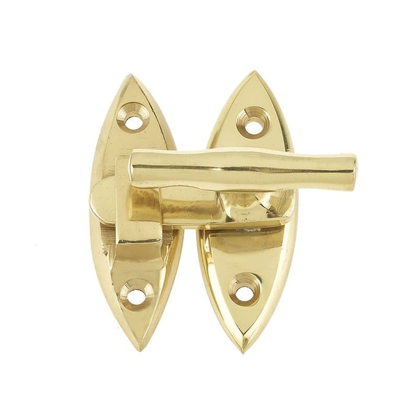 Jedo Throw Over Catch 54mm 54mm Polished Brass - JV4434PB - Choice Handles