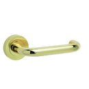 Frelan - Thame Door Handles On Round Rose  - Polished Brass - JV502PB - Choice Handles