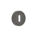 Jedo Designer Standard Keyway Escutcheons on 50mm Round Rose Black Nickel - JV503BN - Choice Handles