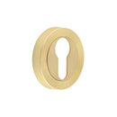 Jedo Designer Euro Profile Escutcheons on 50mm Round Rose Satin Brass - JV503ESB - Choice Handles