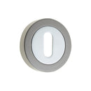 Frelan - Standard Profile Keyhole Escutcheon - Dual Finish - Polished Chrome & Black Nickel - JV503PCBN - Choice Handles