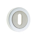 Frelan - Standard Profile Keyhole Escutcheon - Dual Finish -  Polished Chrome & Nickel - JV503PCSN - Choice Handles