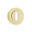 Frelan - Standard Profile Keyhole Hole Escutcheon - Satin Brass - JV503SB - Choice Handles