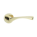 Frelan - Twirl Door Handles On Round Rose  - Polished Brass PVD - JV504PB - Choice Handles