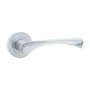 Frelan - Twirl Door Handles On Round Rose  - Satin Chrome - JV504SC - Choice Handles