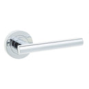 Frelan - Petra Door Handles On Round Rose  - Polished Chrome - JV508PC - Choice Handles