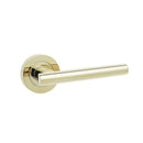 Frelan - Petra Door Handles On Round Rose  - Polished Brass PVD - JV508PVD - Choice Handles
