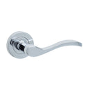 Frelan - Turin Door Handles On Round Rose  - Polished Chrome  - JV550PC - Choice Handles