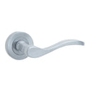 Frelan - Turin Door Handles On Round Rose  - Satin Chrome  - JV550SC - Choice Handles