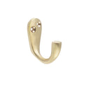 Jedo Single Robe Hooks 44mm Satin Brass - JV61SB - Choice Handles