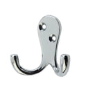 Frelan - Double Robe Hook 53mm x 27mm - Polished Chrome - JV62PC - Choice Handles