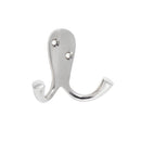 Frelan - Double Robe Hook 53mm x 27mm - Satin Nickel - JV62SN - Choice Handles