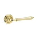 Frelan - Camille Door Handles On Round Rose  - Polished Brass  - JV651PB - Choice Handles