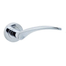 Frelan  - Monaco Door Handles On Round Rose  - Polished Chrome - JV690PC - Choice Handles
