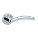 Frelan Hardware - Mailand Door Handles On Rose - Polished Chrome - JV710PC - Choice Handles