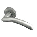 Frelan Hardware - Mailand Door Handles On Rose - Satin Chrome - JV710SC - Choice Handles