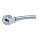 Frelan  - Arkus Door Handles On Round Rose  - Satin Chrome/Polished Chrome - JV760PCSC - Choice Handles