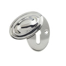 Frelan - Standard Profile Covered Keyhole Escutcheon 56mm x 32mm - Polished Nickel - JV76PN - Choice Handles