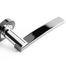 Frelan  - Modena Door Handles On Round Rose  - Black Nickel/Polished Chrome - JV780PCBN - Choice Handles