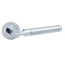 Frelan  - Lydia Door Handles On Round Rose  - Satin Chrome/Polished Chrome - JV790PCSC - Choice Handles