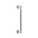 Frelan - Pull Handle On Rose 305mm x 19mm - Polished Chrome/Satin Chrome - JV792PCSC - Choice Handles