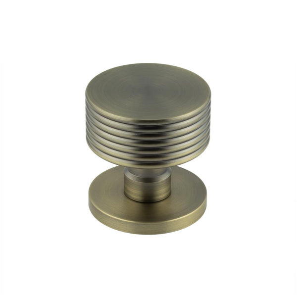 Jedo - Ribbon Mortice Door Knob - Antique Brass - JV802AB