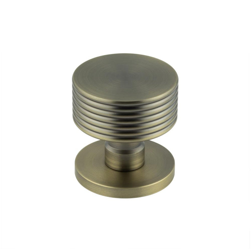 Jedo - Ribbon Mortice Door Knob - Antique Brass - JV802AB