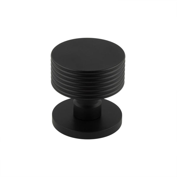 Jedo - Ribbon Mortice Door Knob - Black - JV802MB