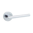 Frelan  - Rosetta Door Handles On Round Rose  - Polished Chrome - JV843PC - Choice Handles