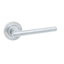 Frelan  - Rosetta Door Handles On Round Rose  - Satin Chrome - JV843SC - Choice Handles