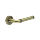 Jedo - Midtown Lever On Rose Door Handle - Antique Brass - JV853AB - Choice Handles