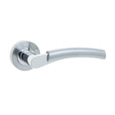 Frelan - Capri Door Handles On Round Rose  - Satin Chrome/Polished Chrome  - JV860PCSC - Choice Handles