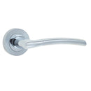Frelan - Lorenzo Door Handles On Round Rose  - Satin Chrome/Polished Chrome  - JV861PCSC - Choice Handles