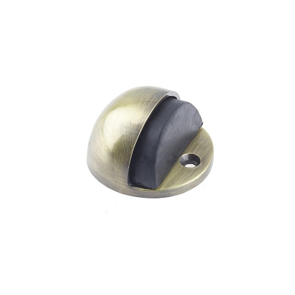 Jedo Oval Floor Mounted Door Stop 46x26mm Antique Brass - JV86AB - Choice Handles