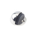 Jedo Oval Floor Mounted Door Stop 46x26mm Polished Nickel - JV86PN - Choice Handles