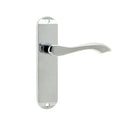 Frelan - Broadway Door Handles On Backplate - Latch  - Polished Chrome - JV921PC - Choice Handles
