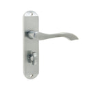Frelan - Broadway Door Handles On Backplate - Bathroom  - Satin Chrome - JV922SC - Choice Handles