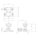 Frelan - Throw Over Catch - Polished Chrome - JVCCPC1 - Choice Handles