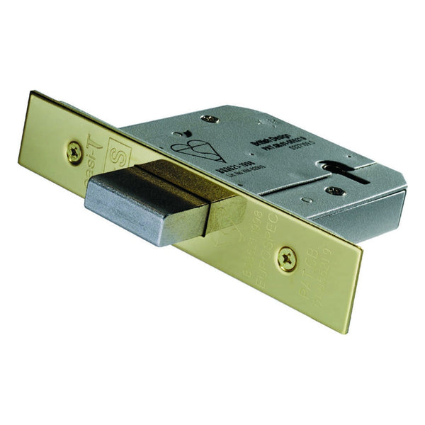 Eurospec - Easi T 5 Lever BS Deadlock 76mm - PVD - LDB5530PVD - Choice Handles