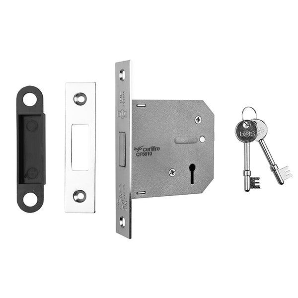 Eurospec - 3 Lever Deadlock 76mm - Nickel Plate - LDE5330NP - Choice Handles