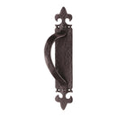 Carlisle Brass - Offset Pull Handle On Backplate Left Hand 260 x 45 mm - Black Antique - LF5260LH - Choice Handles